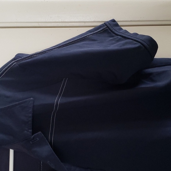 Billabong Vintage 90's Navy Blue Contrast Stitch Lido Polo Shirt Size Large - Picture 3 of 10